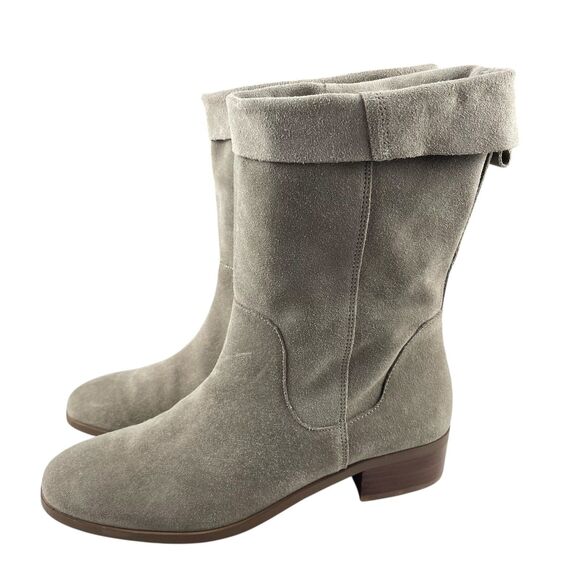 Sole Society Women's Calanth Boots Size 8.5M Suede Leather Folded Cuff Booties - Picture 5 of 12